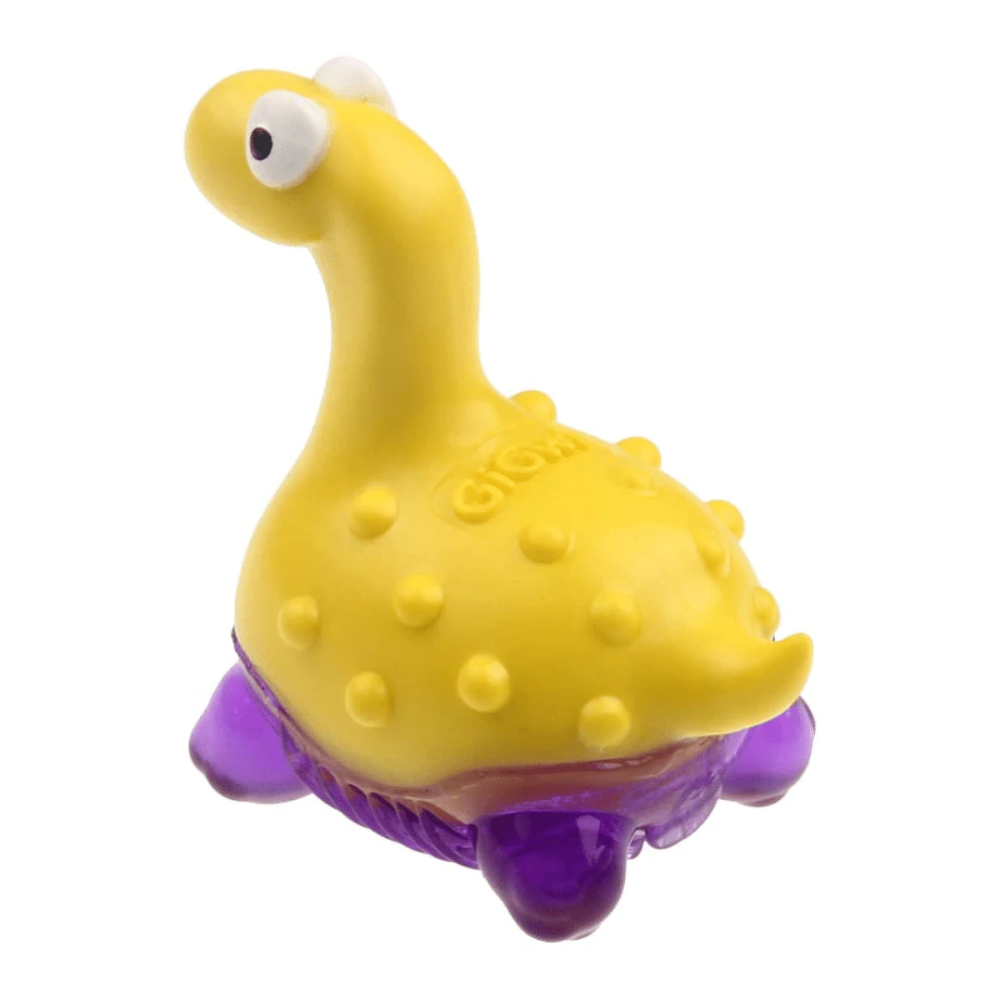 GiGwi Suppa Puppa Dino Toy for Dogs (Yellow/Purple)
