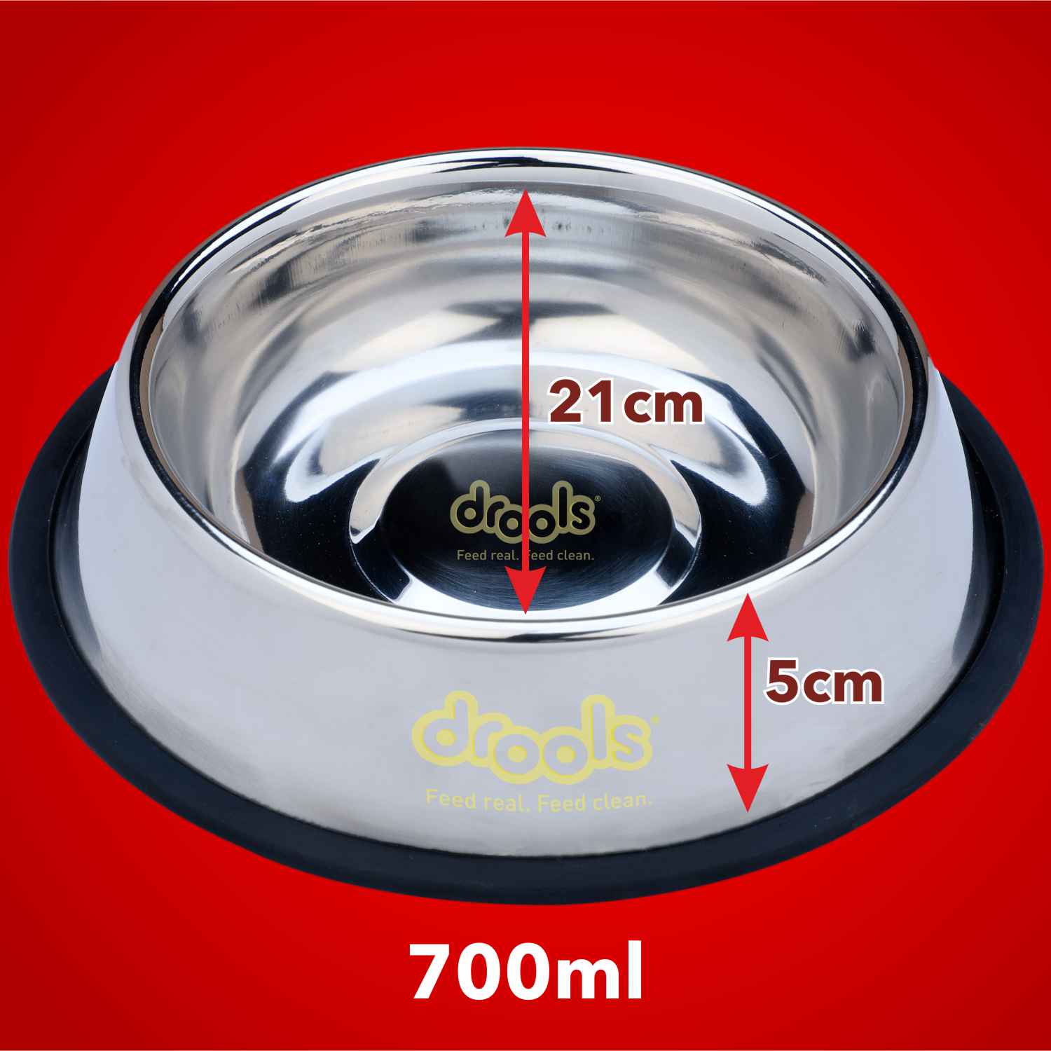Drools Stainless Steel Dog Feeding Bowl