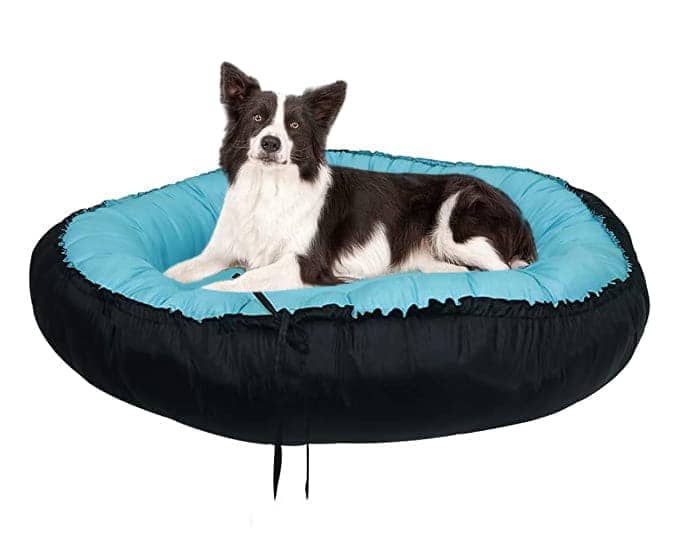 Hiputee Waterproof Reversible Scratch Resistant Washable 2 in 1 Bed Cushion for Pets (Sky Blue-Black)