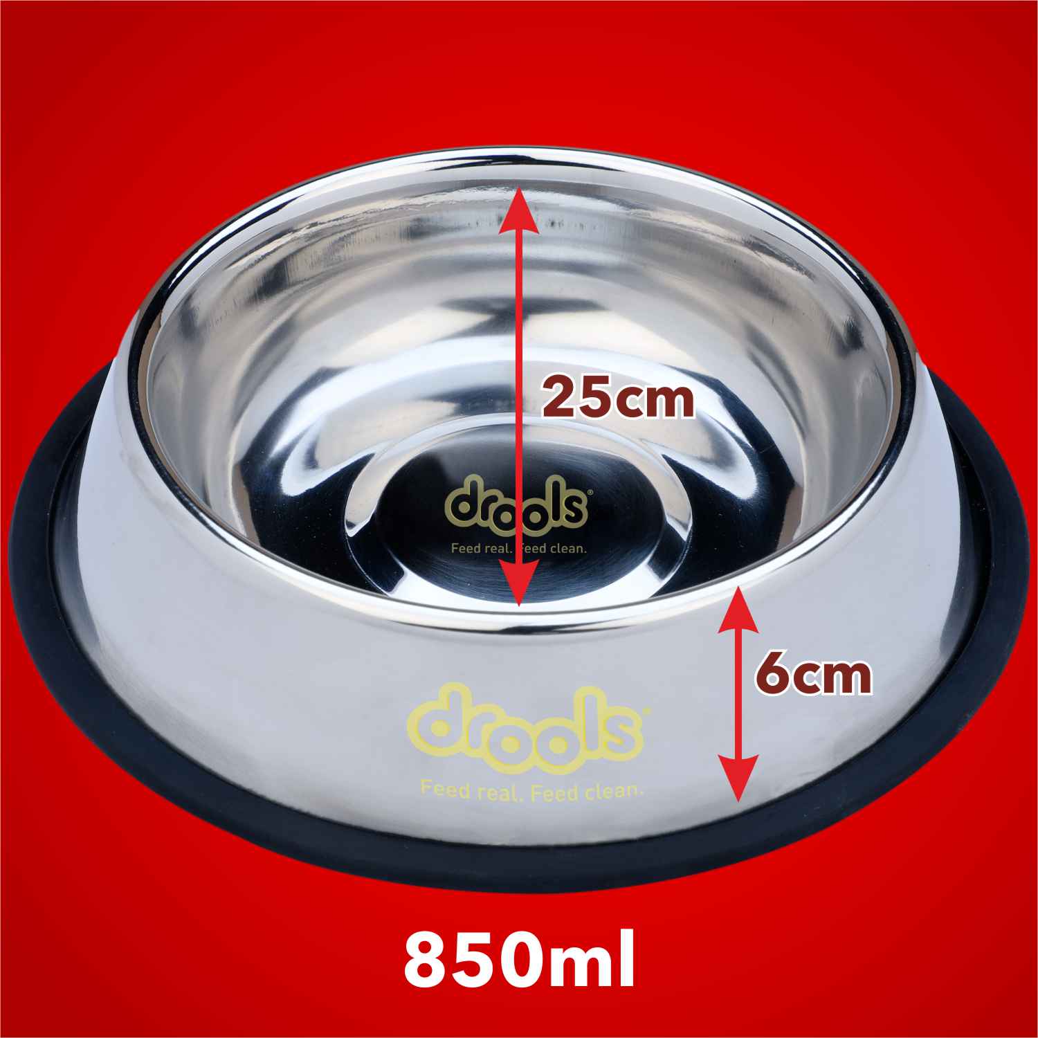 Drools Stainless Steel Dog Feeding Bowl