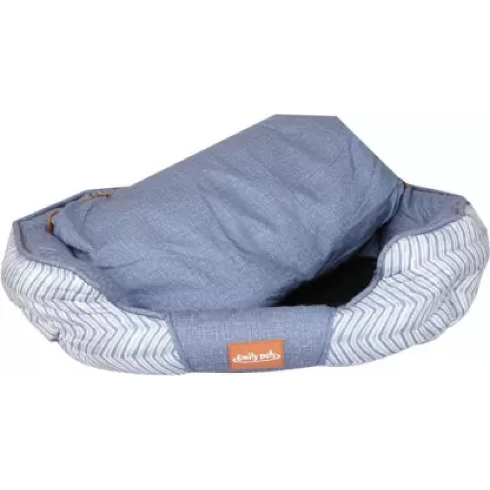 Emily Pets Oval Shaped Bed for Pets (Blue)