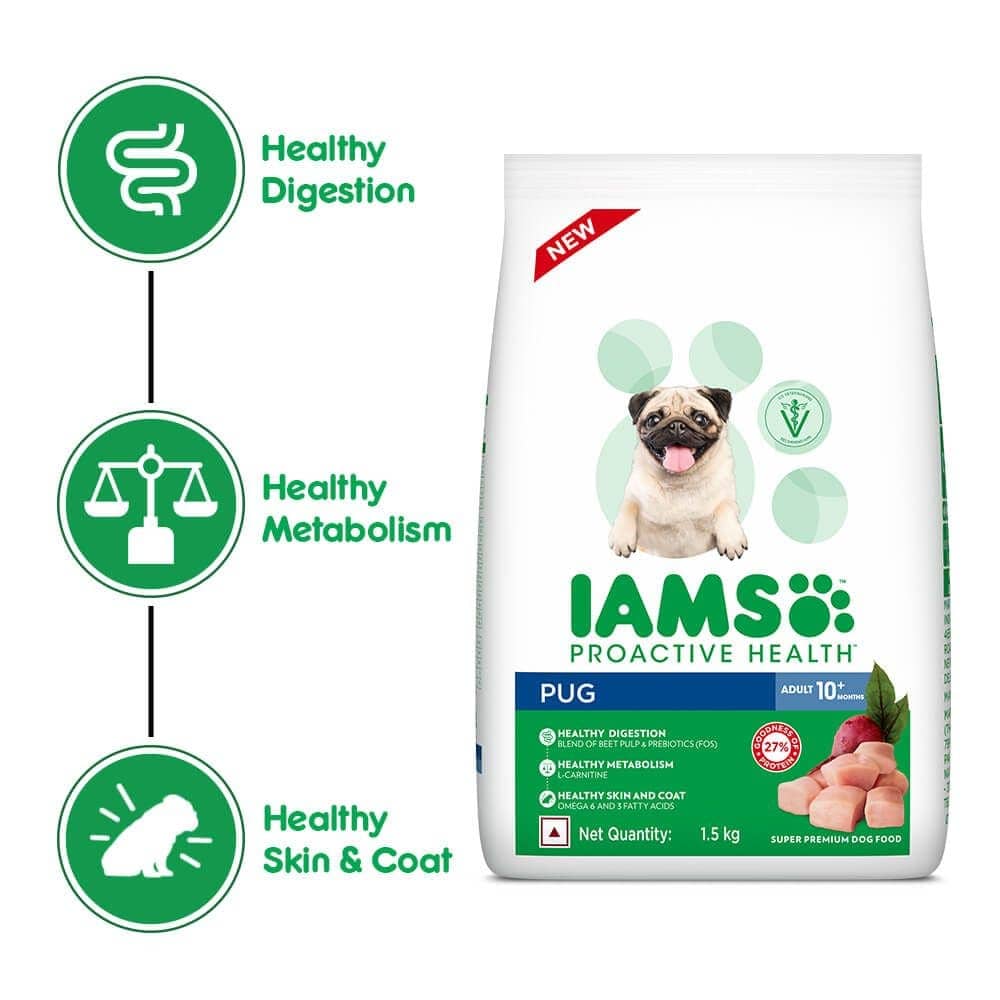 IAMS Proactive Health Adult Pug Premium Dog Dry Food