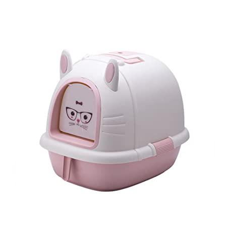 PetGains Fully Enclosed Litter Box Deodorant Anti-Stink Toilet for Cats