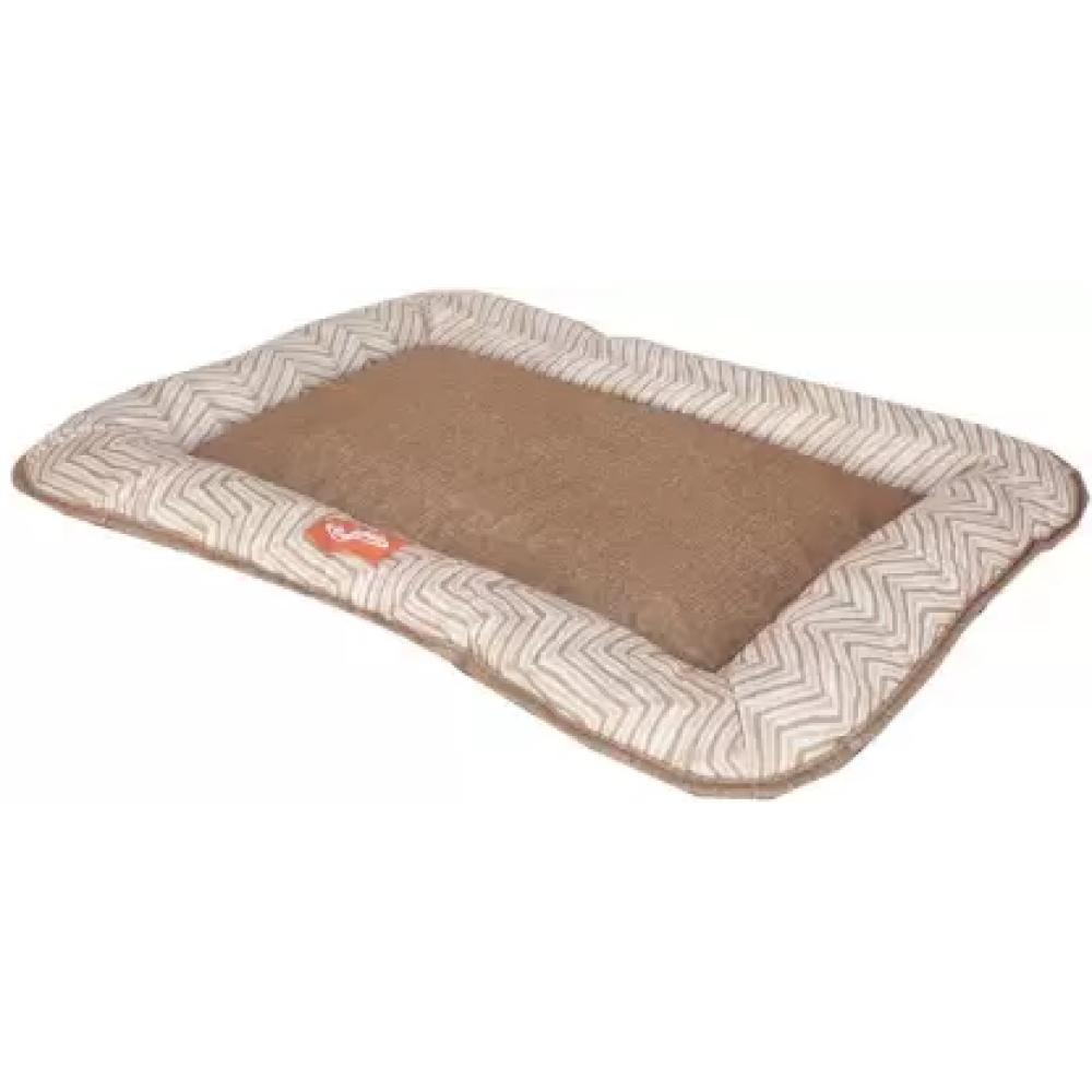 Emily Pets Square Shape Bed for Pets (Brown)