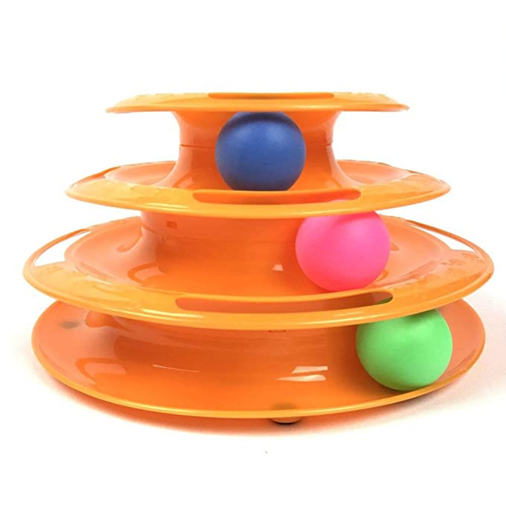Kiki N Pooch 3 Layer Tower Of Track Toy for Cats