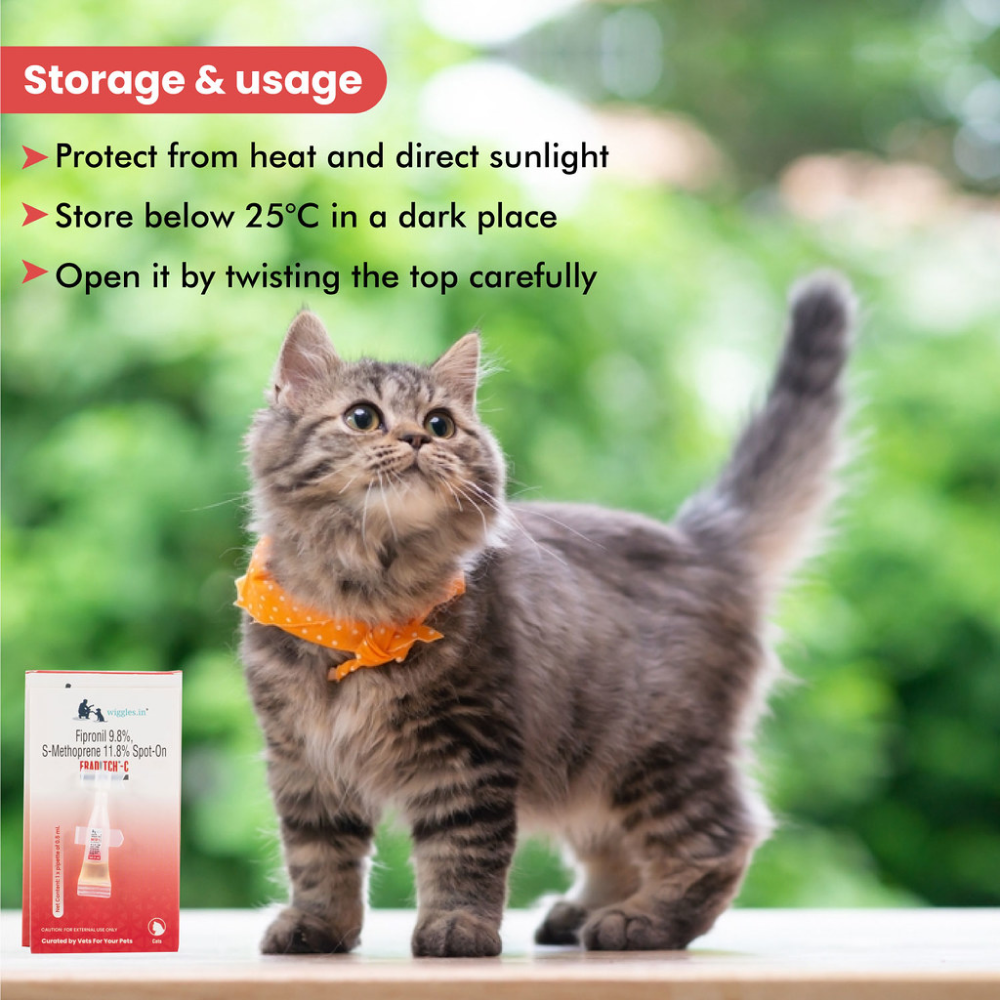 Wiggles Eraditch Spot on Fleas Ticks Remover for Cats