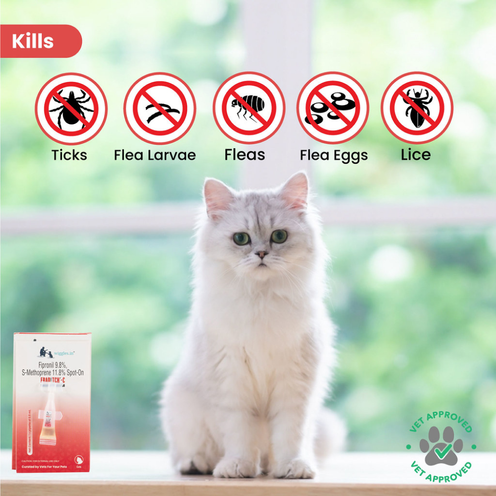 Wiggles Eraditch Spot on Fleas Ticks Remover for Cats