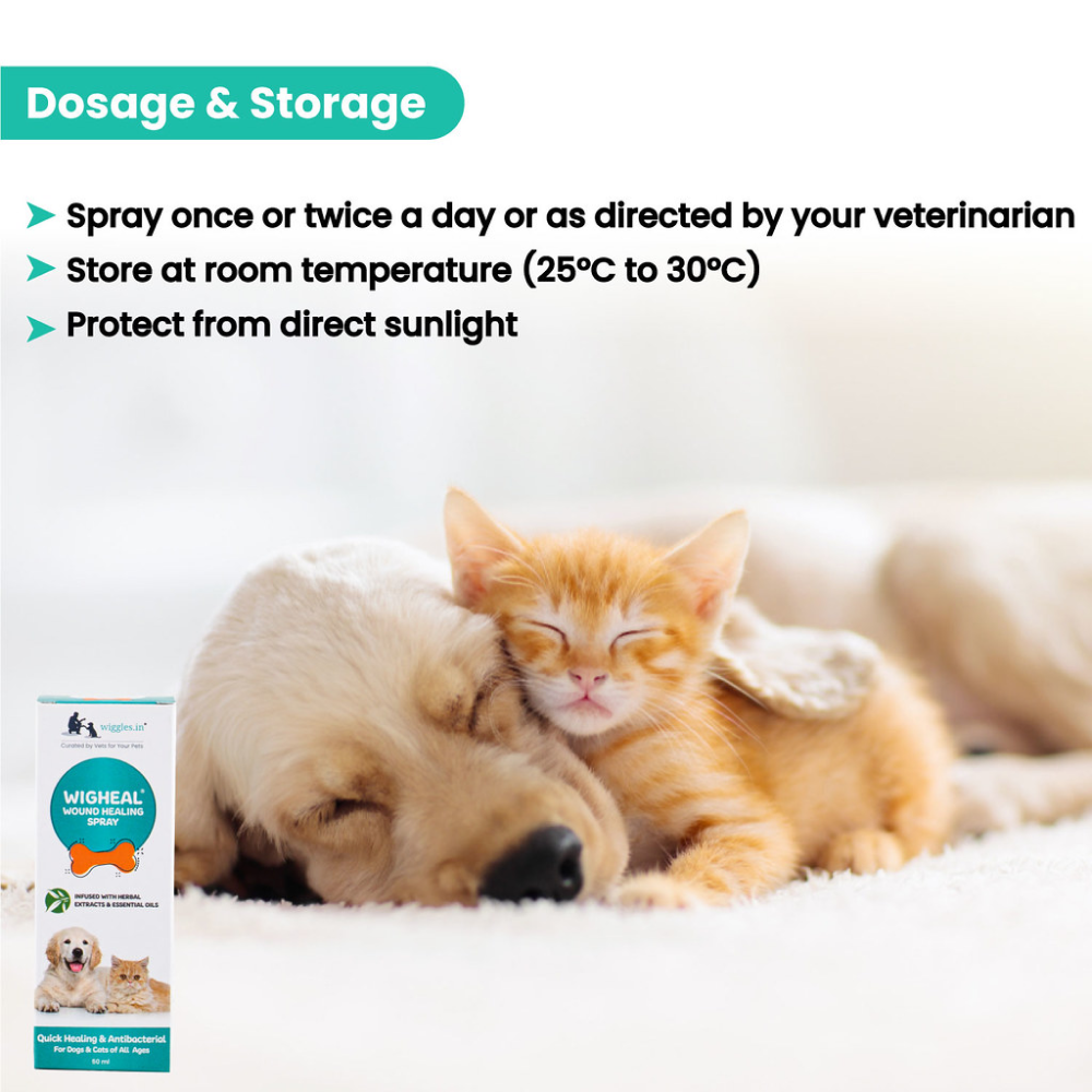 Wiggles Wigheal Wound Healing Care Spray for Pets