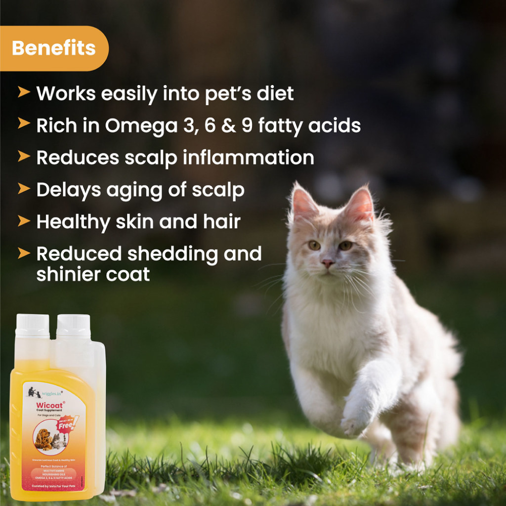 Wiggles Wicoat Skin Coat Supplement Syrup for Pets