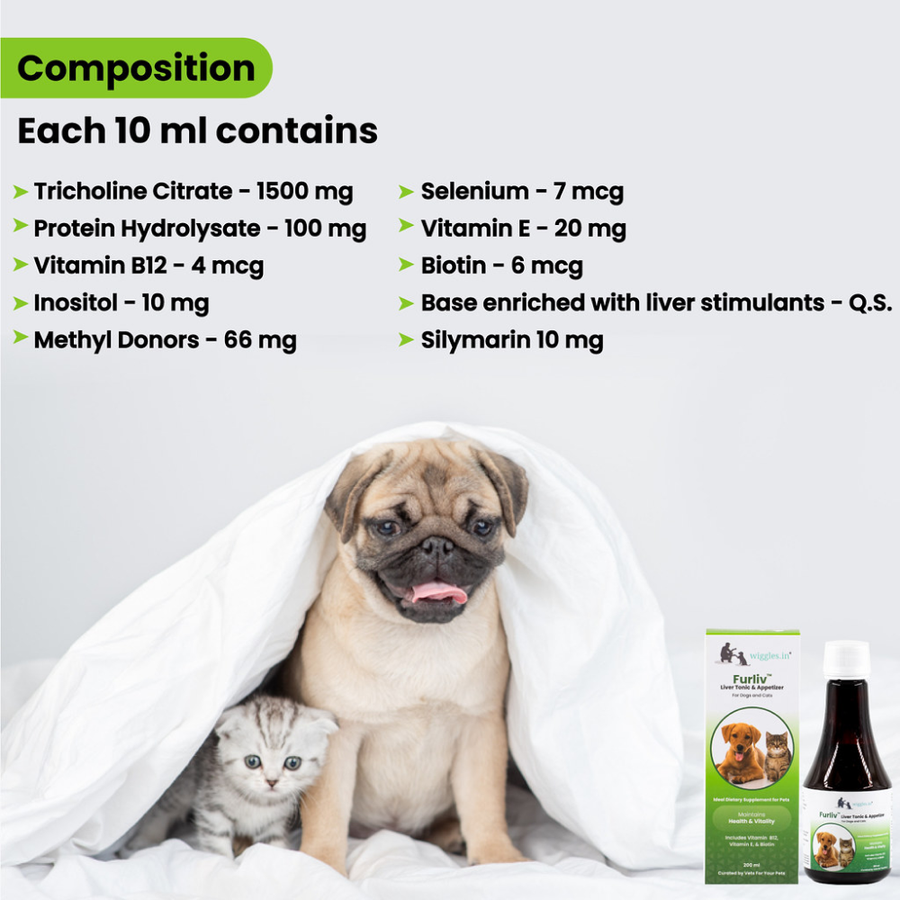 Wiggles Furliv Liver Tonic Appetite Booster for Pets