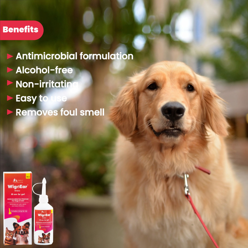 Wiggles WigoEar Ear Cleaner Cleaning Solution for Pets