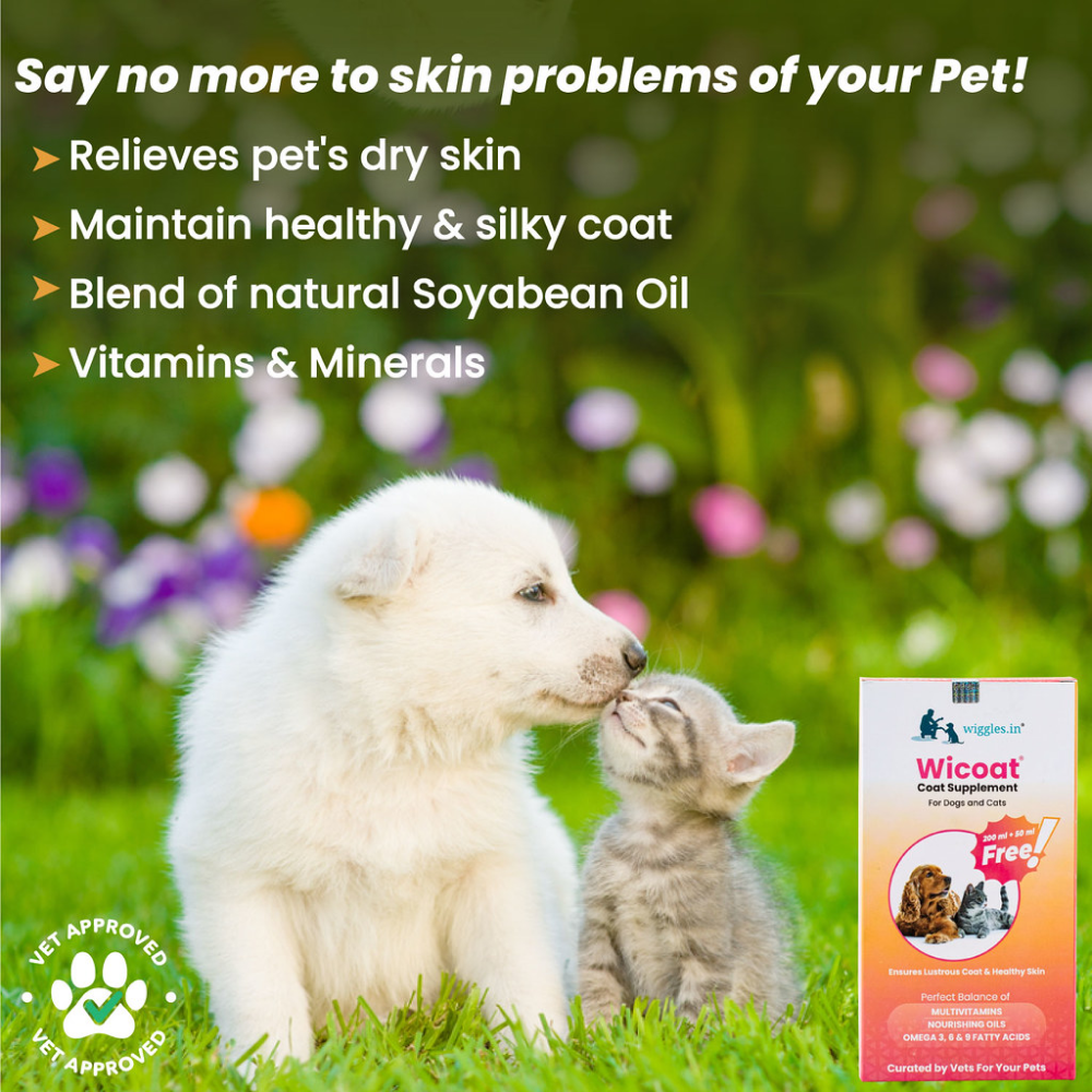 Wiggles Wicoat Skin Coat Supplement Syrup for Pets