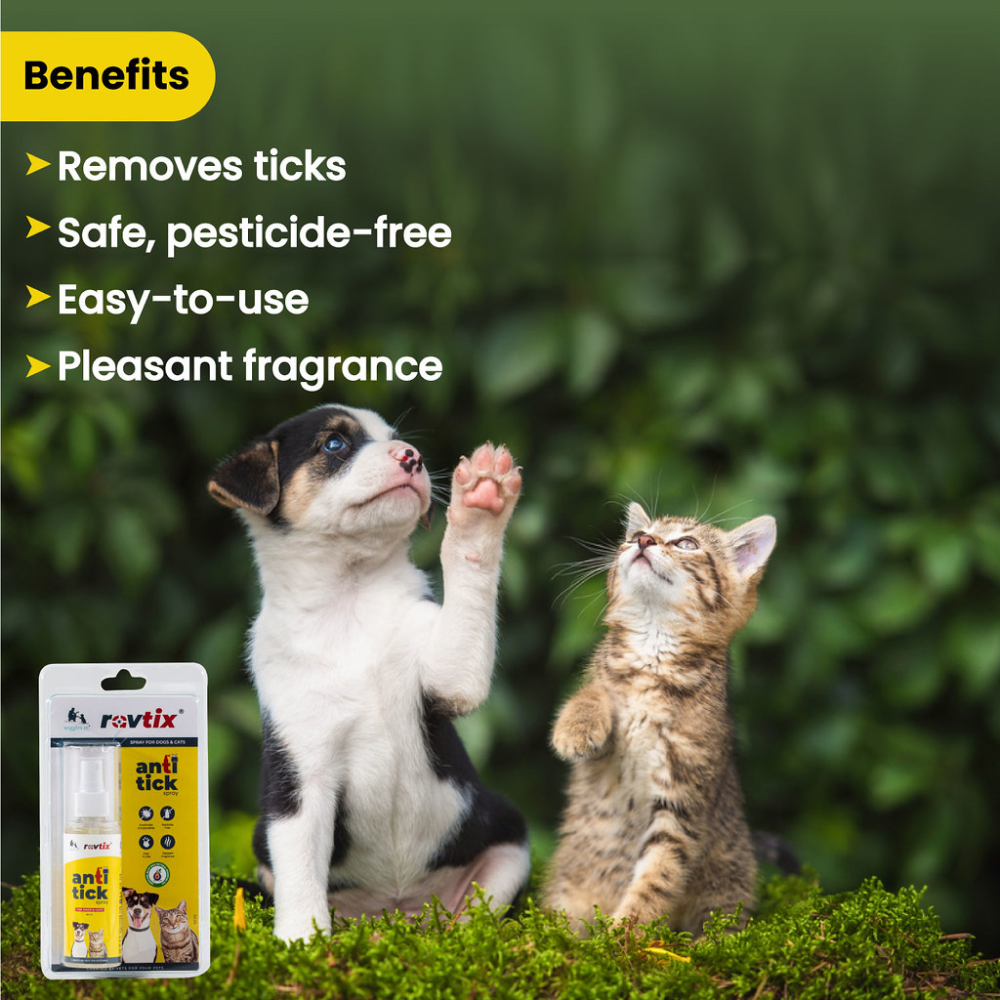Wiggles Ravtix Anti Ticks Fleas Remover Spray for Pets