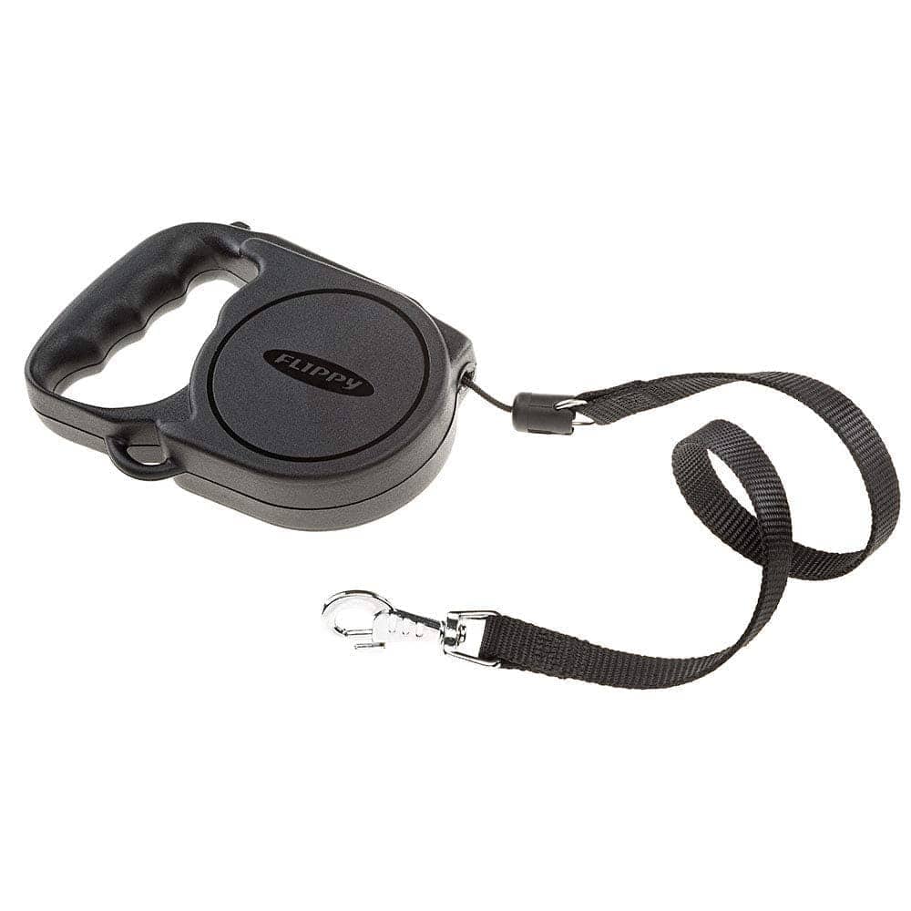 Ferplast Flippy Tech Regular Retractable Tape Leash for Pets (Black)