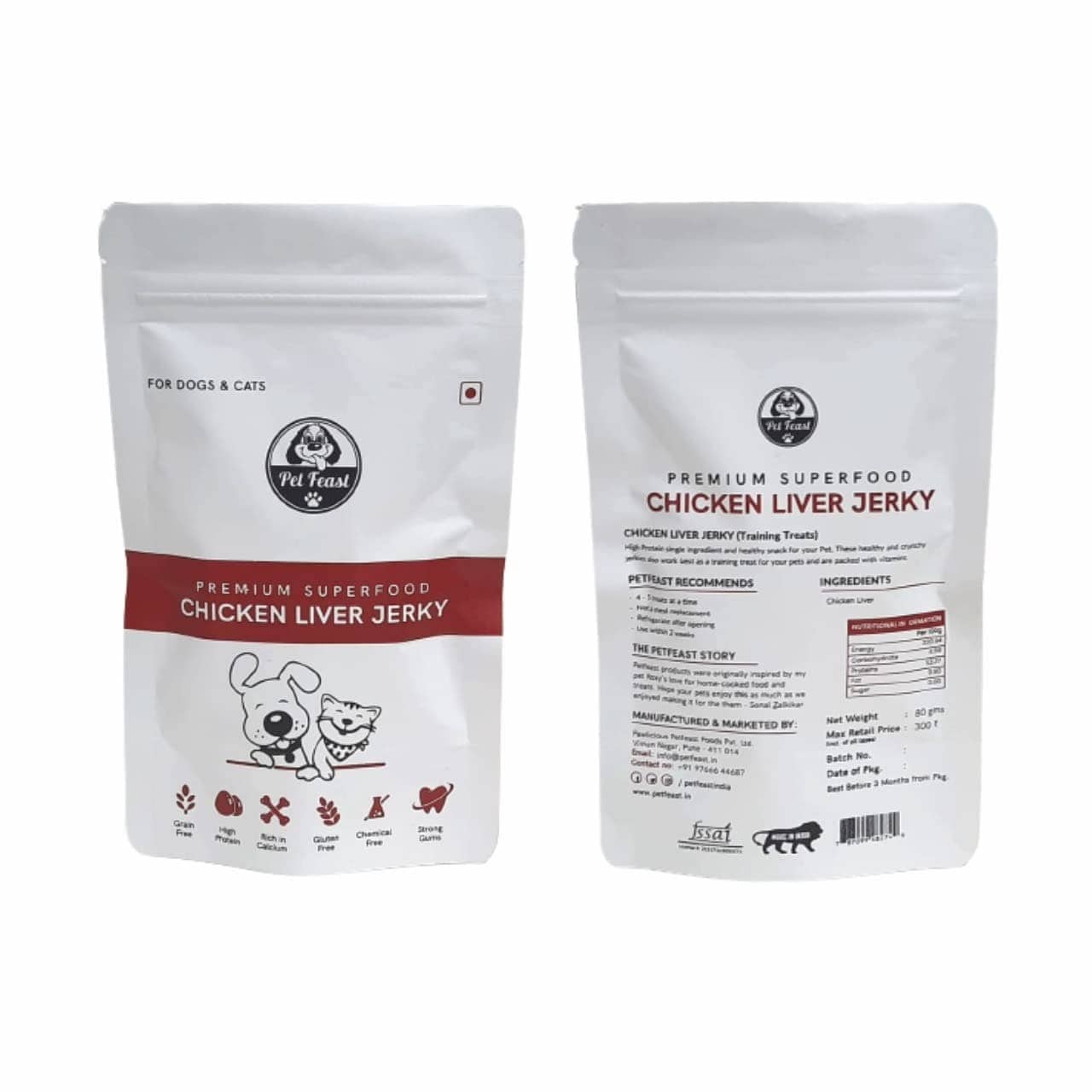 Pet Feast Chicken Liver Jerky For Pets