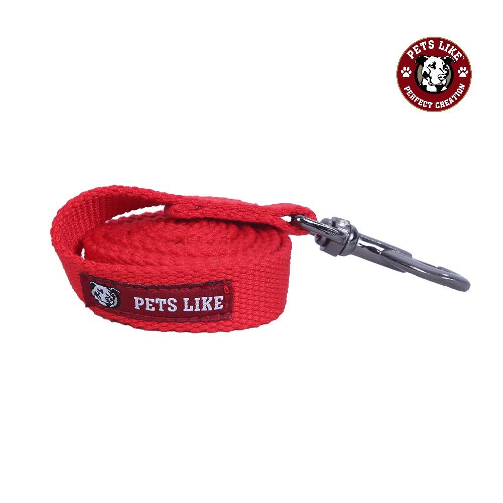 Pets Like Spun Polyester Leash for Dogs (Red)