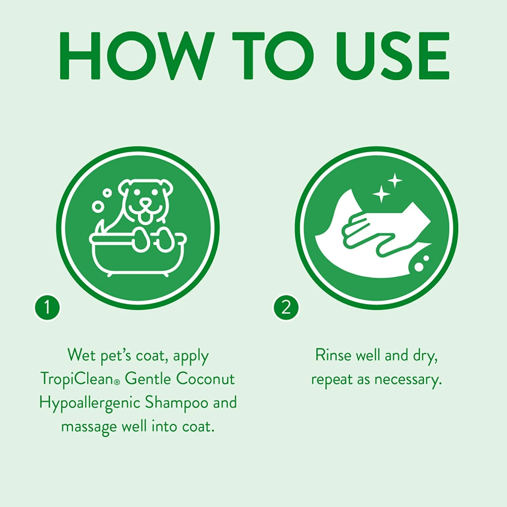 Tropiclean Gentle Coconut Hypoallergenic Shampoo for Pets