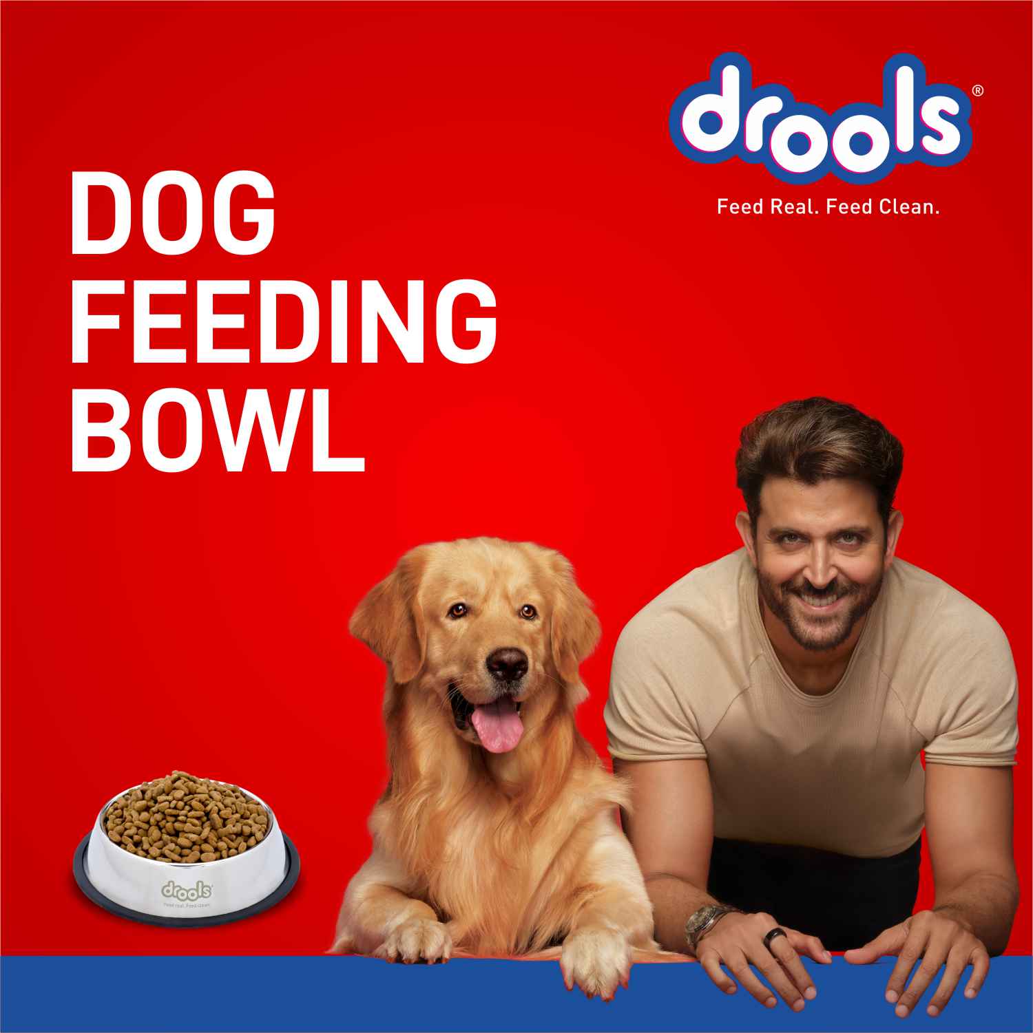 Drools Stainless Steel Dog Feeding Bowl