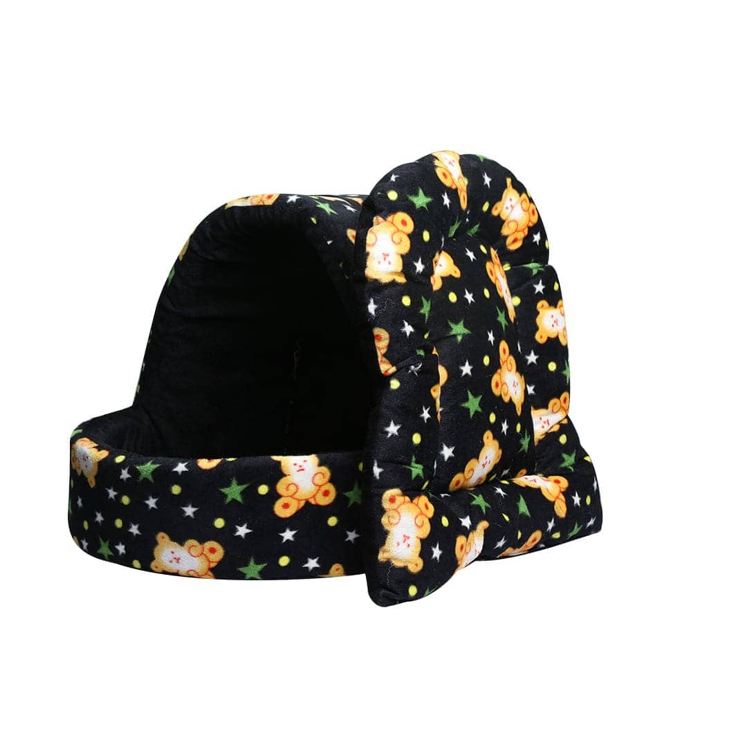 Hiputee Soft Velvet Baby Printed Cave House for Pets