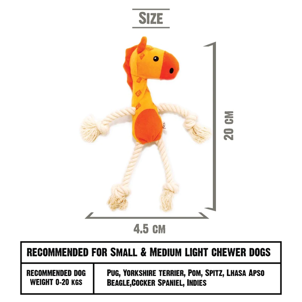 Goofy Tails Giraffe Plush Toy for Dogs