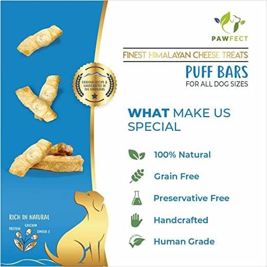 Pawfect Himalayan Cheese Chews Puff Bars Dog Treats