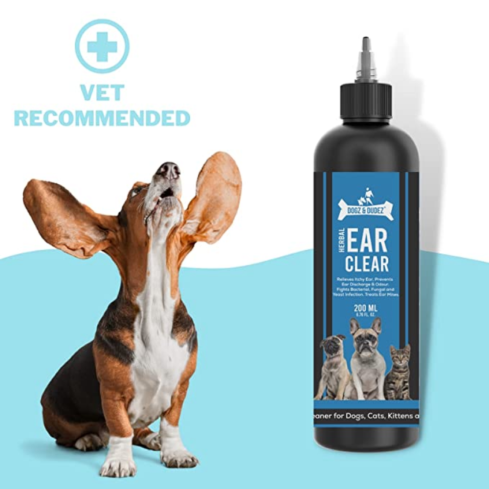 DOGZ & DUDEZ Herbal Ear Cleaner for Pets