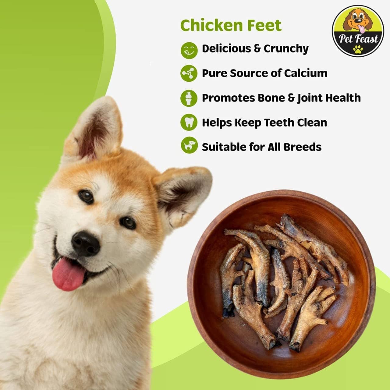 Pet Feast Chicken Feet Raw Treats for Pets