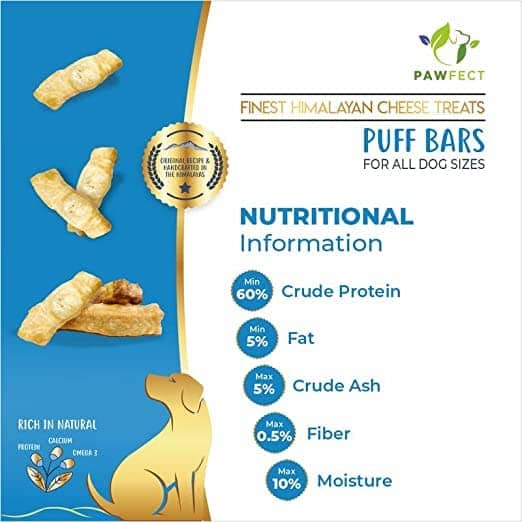 Pawfect Himalayan Cheese Chews Puff Bars Dog Treats