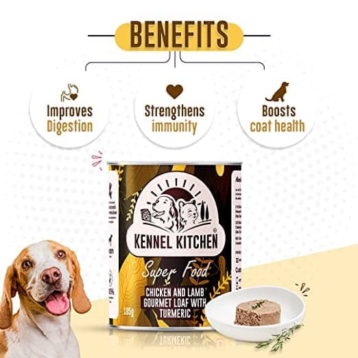Kennel Kitchen Chicken and Lamb Gourmet Loaf with Turmeric Dog Wet Food for Adult & Puppies