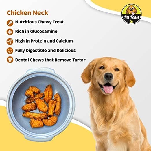 Pet Feast Chicken Neck Raw Treats for Dogs