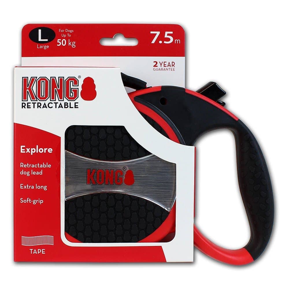 Kong Explore Retractable Leash for Pets (Red)