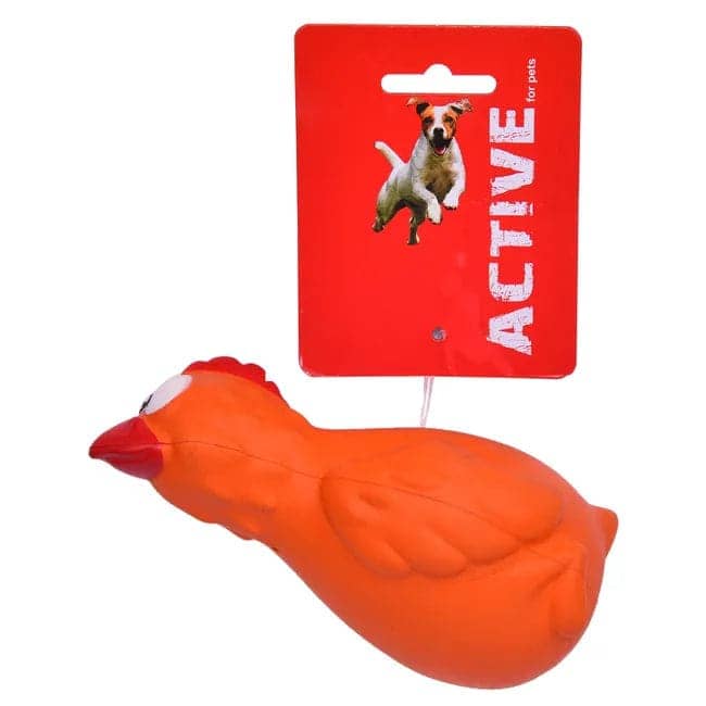 Glenand Active Rubber Squeaky Chicken Toy for Dogs