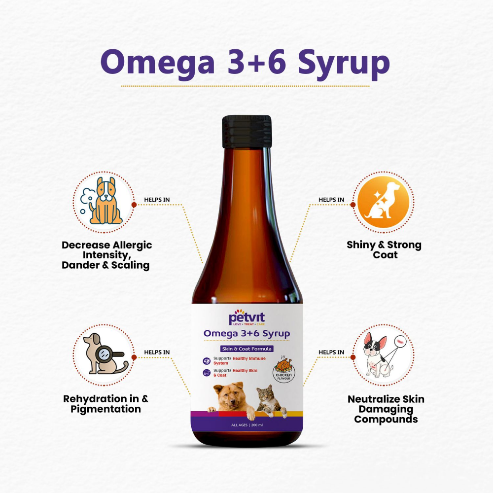 Petvit Omega 3 + 6 Syrup for Pets
