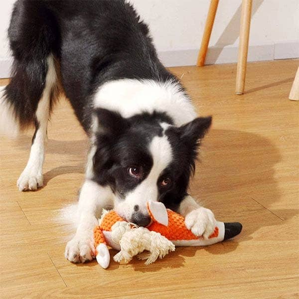 Pawsindia Sleepy Dog Shaped Toy for Dogs