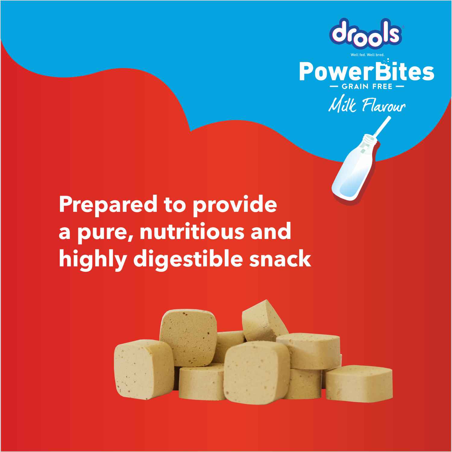 Drools Power Bites Milk Flavour Dog Treats