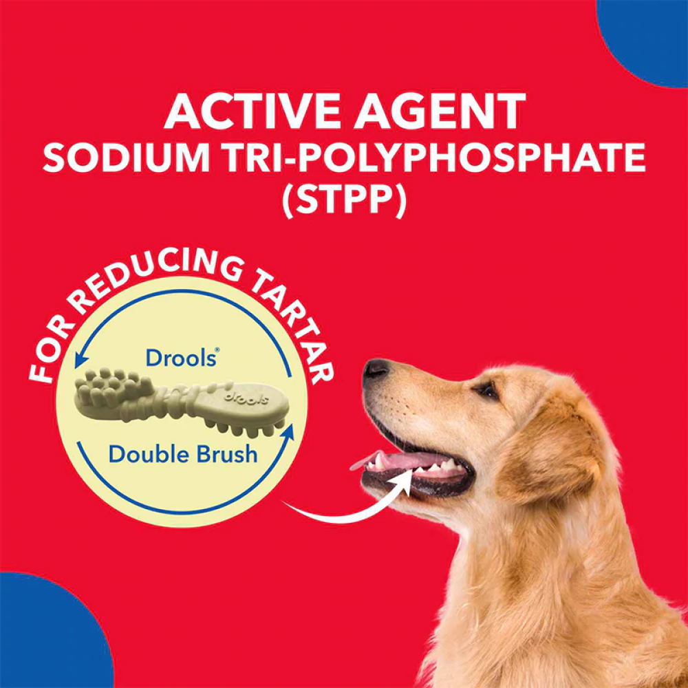 Drools Double Brush Dental Treat for Large Breed Dogs