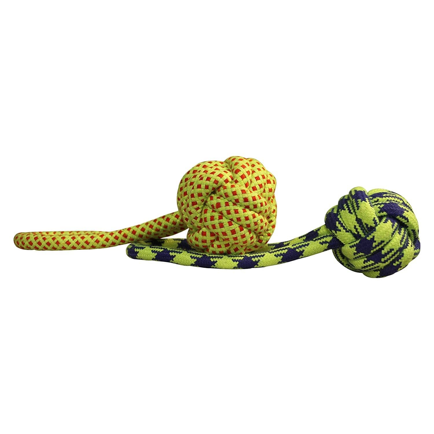 Hiputee Knotted Durable Big Handle Ball Teething Rope Toy for Dogs (Assorted)