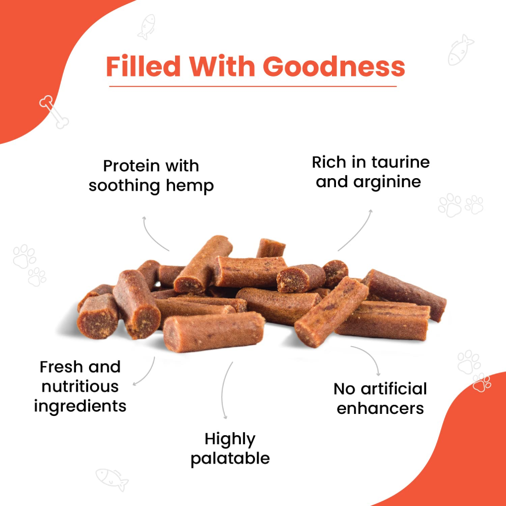 Wiggles Kittystix  Salmon & Hemp Cat Treats