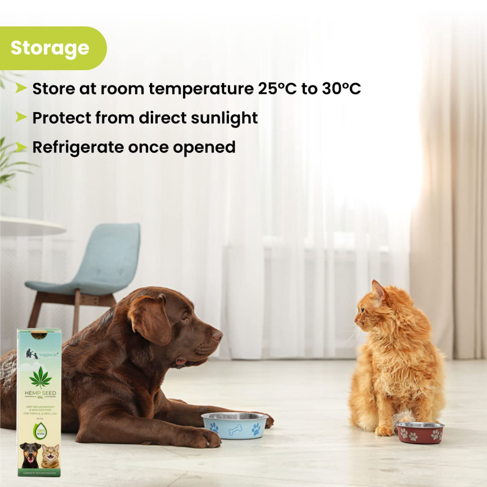 Wiggles Pain Anxiety Relief Hemp Seed Oil for Pets