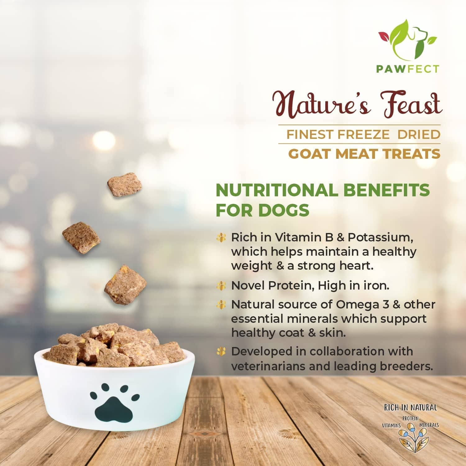 Pawfect Natures Feast Goat Meat Dog Treats