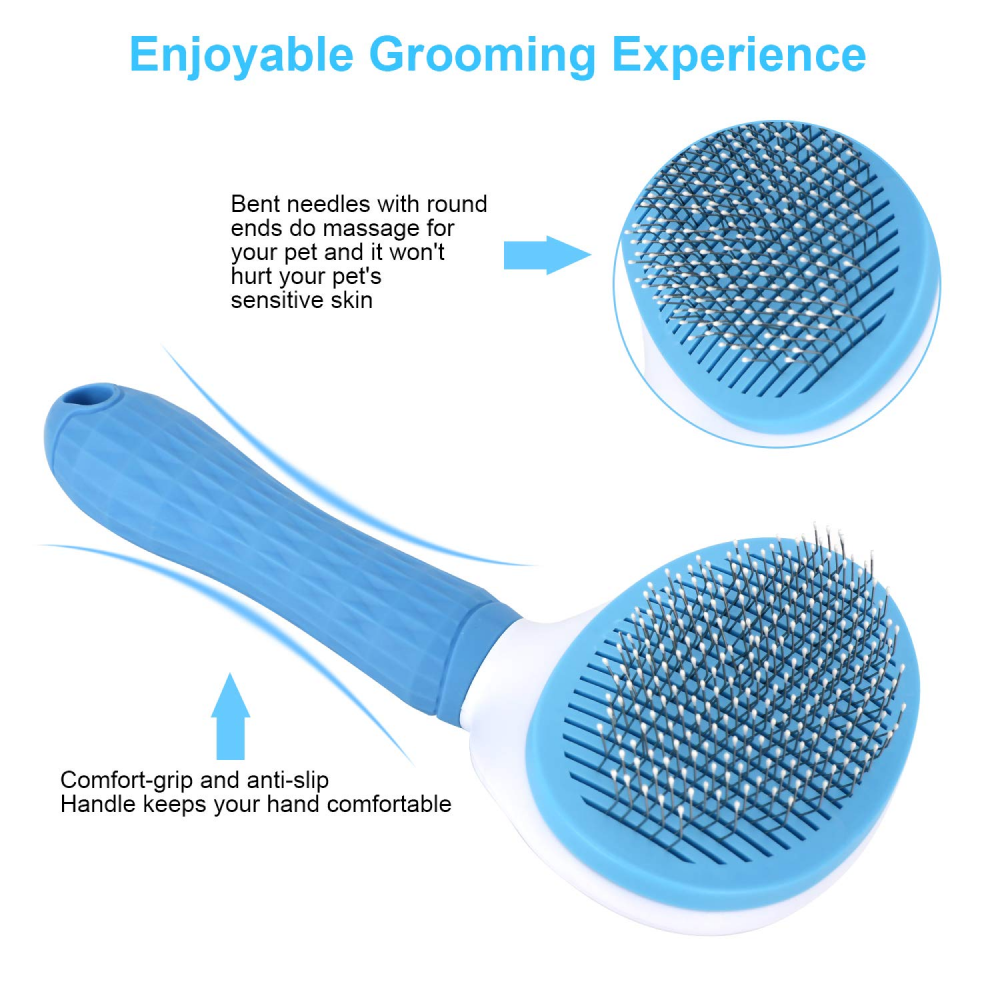 Kiki N Pooch Thick Bristle Slicker Brush for Pets (3 Style)