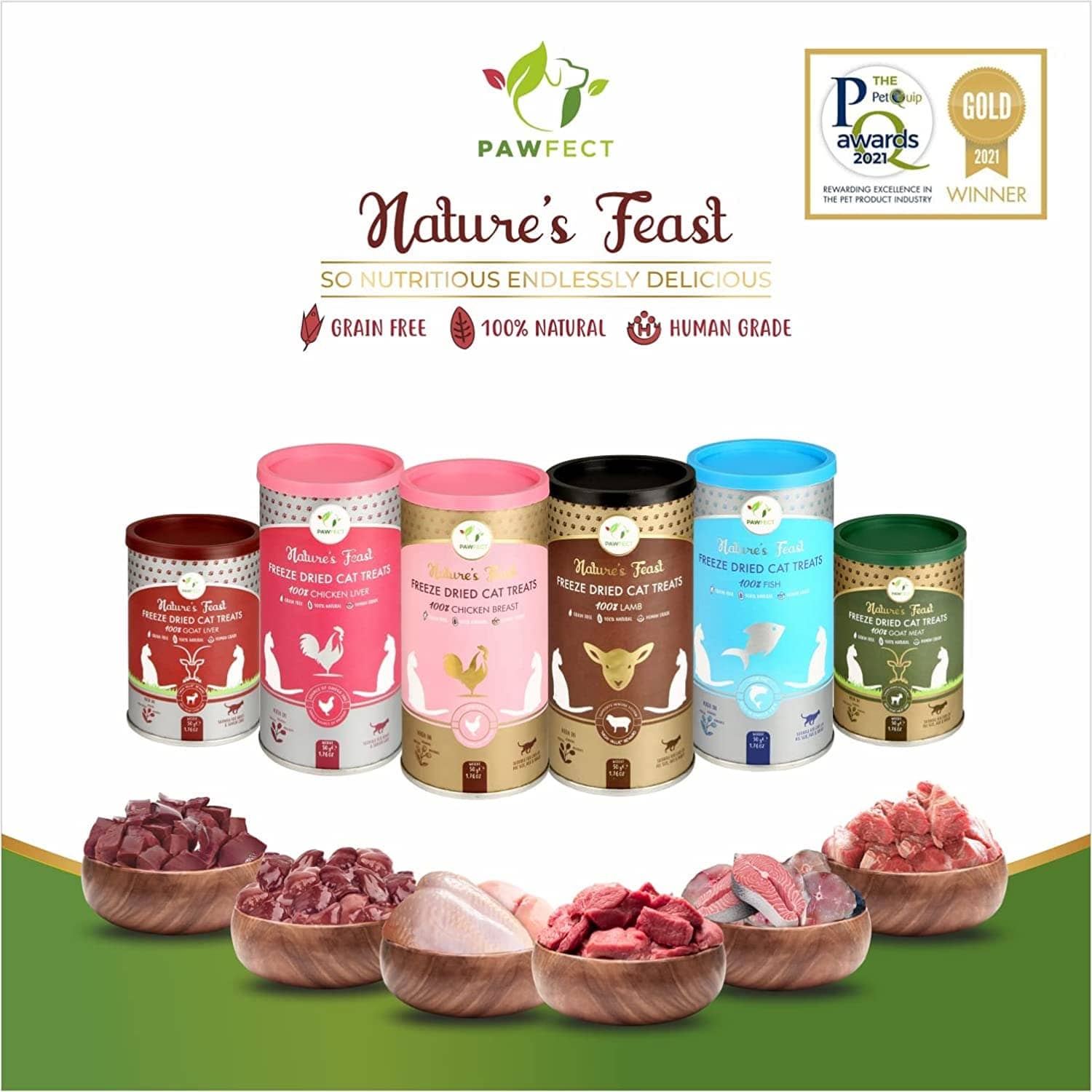Pawfect Natures Feast Goat Liver Cat Treats