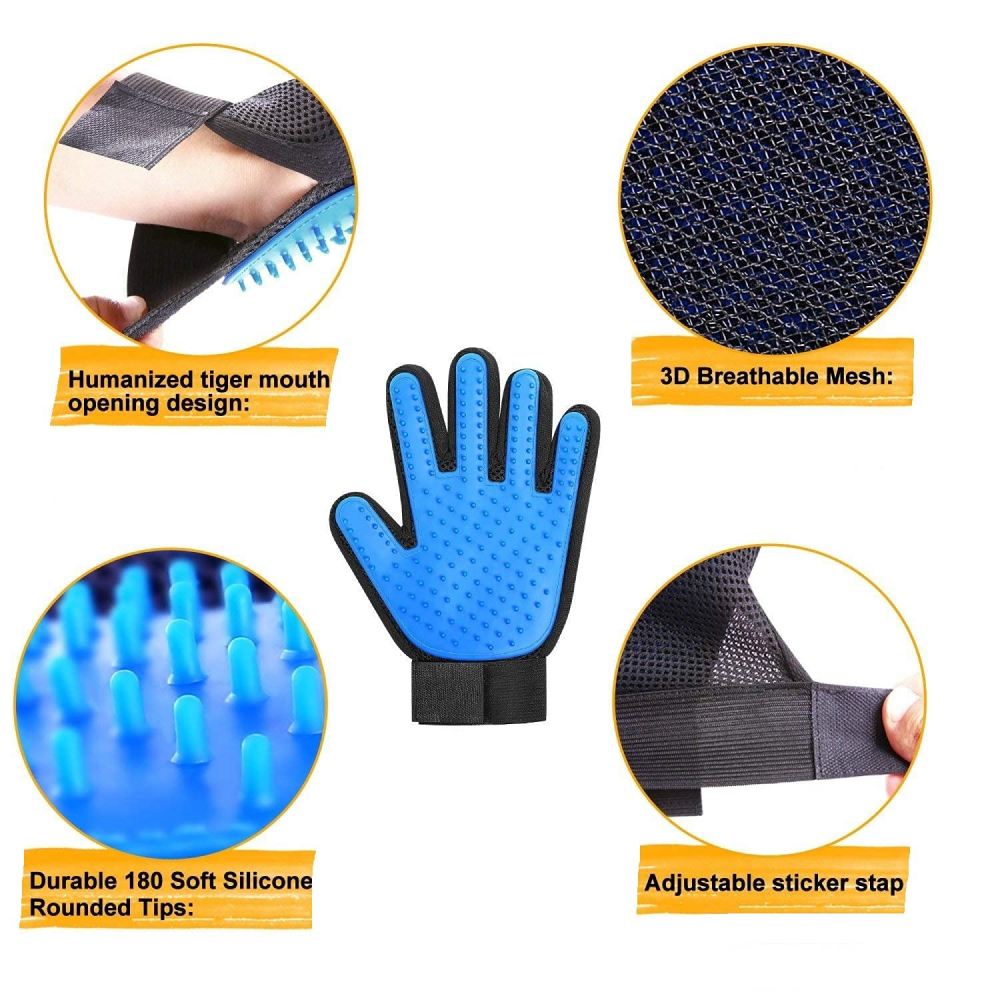 Kiki N Pooch True Touch Grooming Gloves for Pets