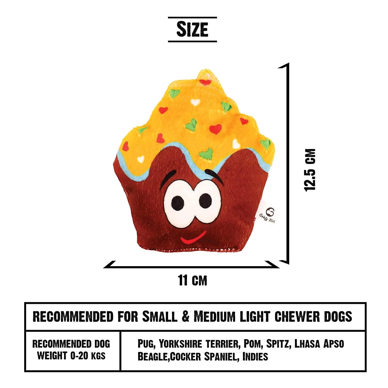 Goofy Tails Food Buddies Muffin Plush Toy For Dogs