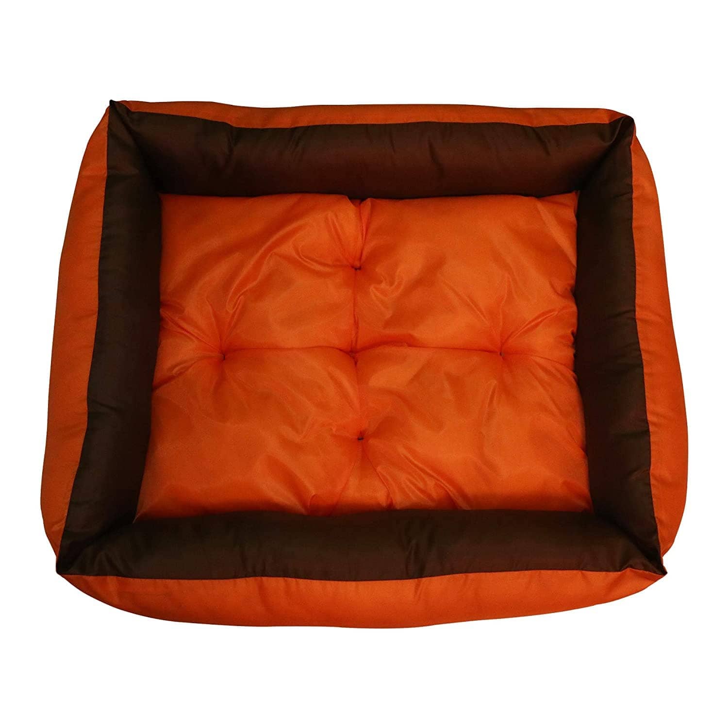 Hiputee Premium Waterproof Reversible Washable Bed for Pets (Orange-Brown)