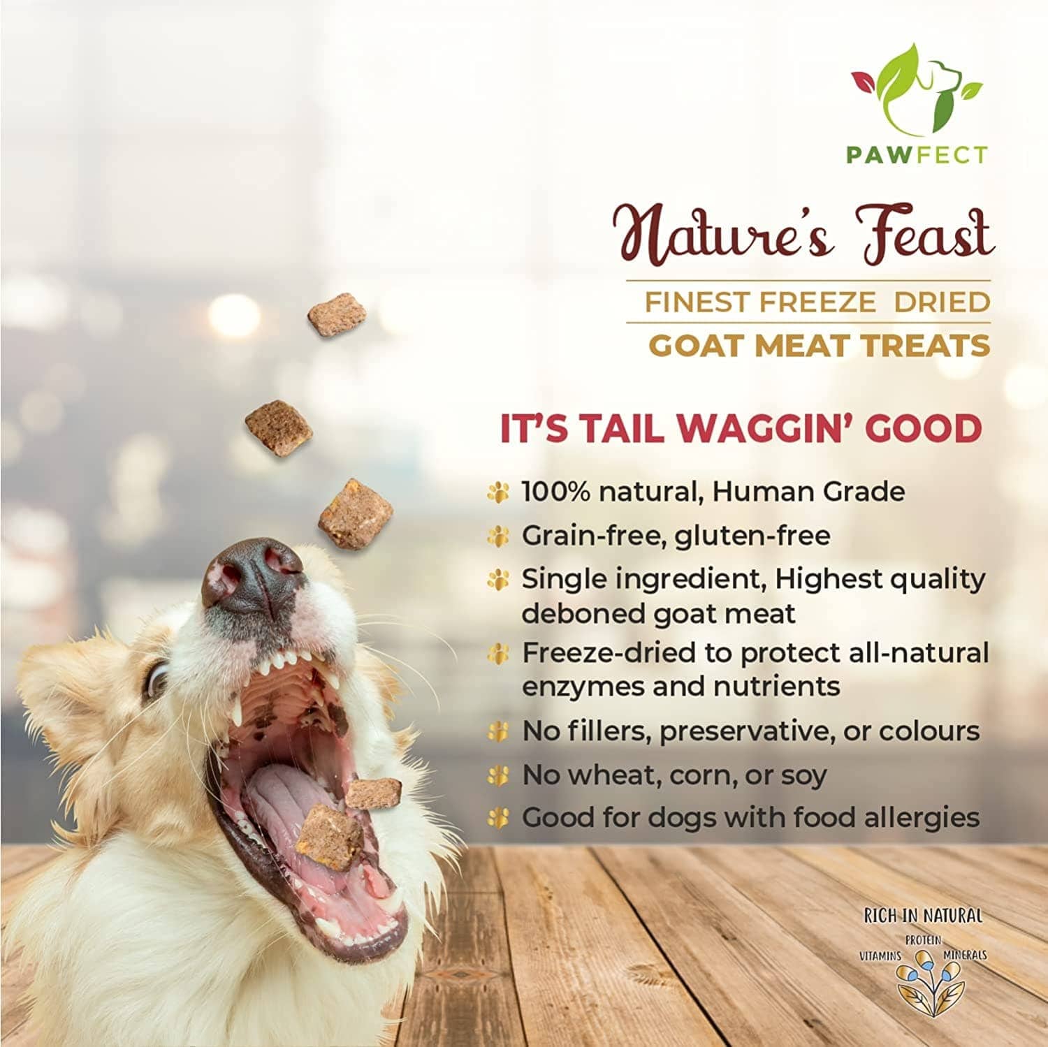 Pawfect Natures Feast Goat Meat Dog Treats