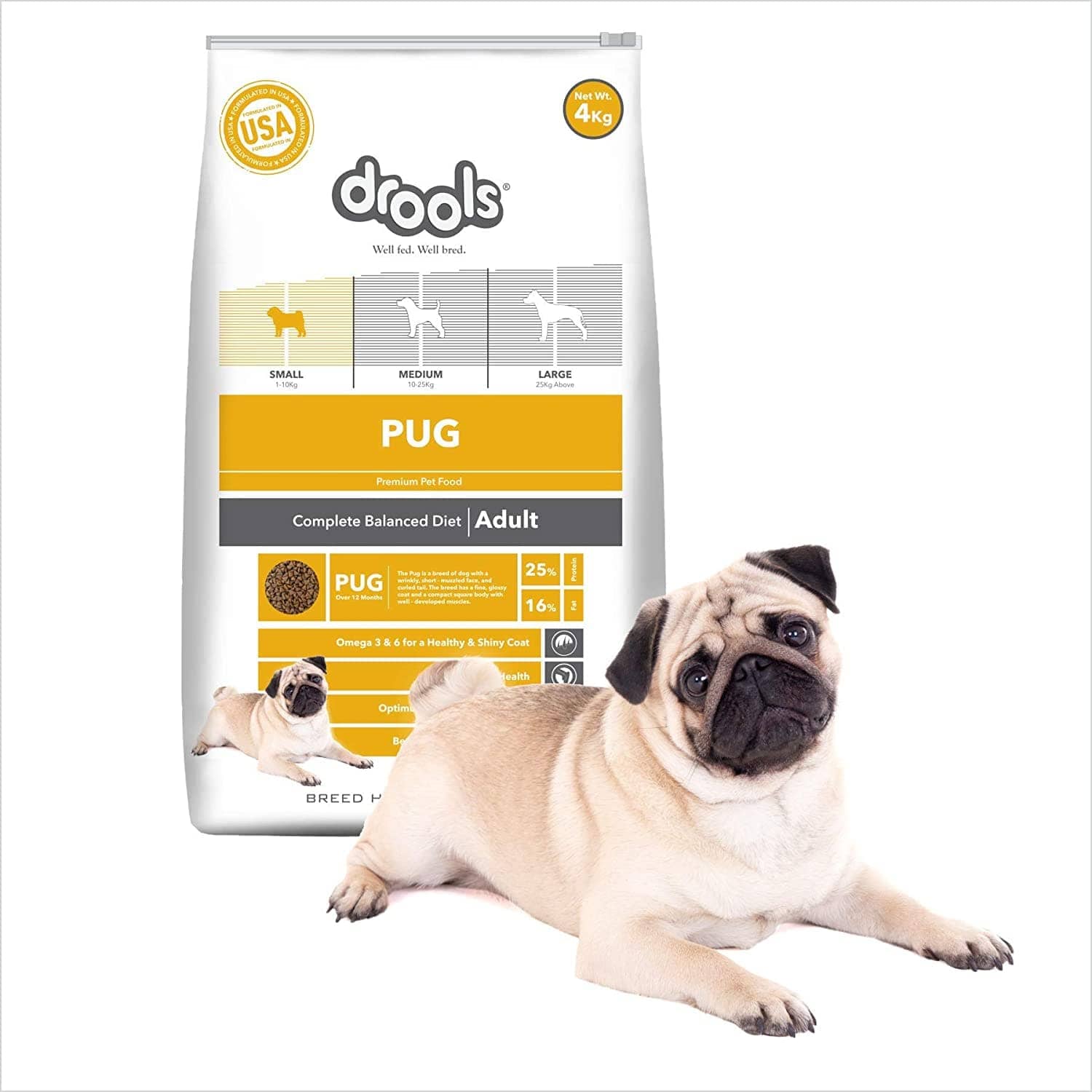 Drools Pug Adult Premium Dog Dry Food