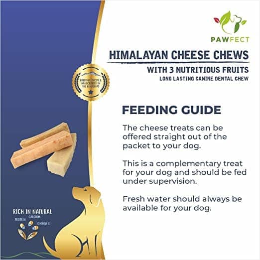Pawfect Himalayan Cheese Chew Bars with 3 Nutritious Fruits Dog Treats