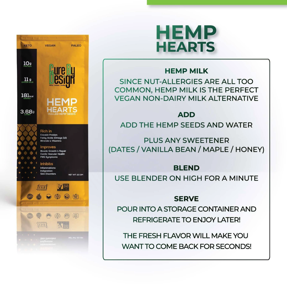 Cure By Design Hemp Hearts (Hulled Hemp)
