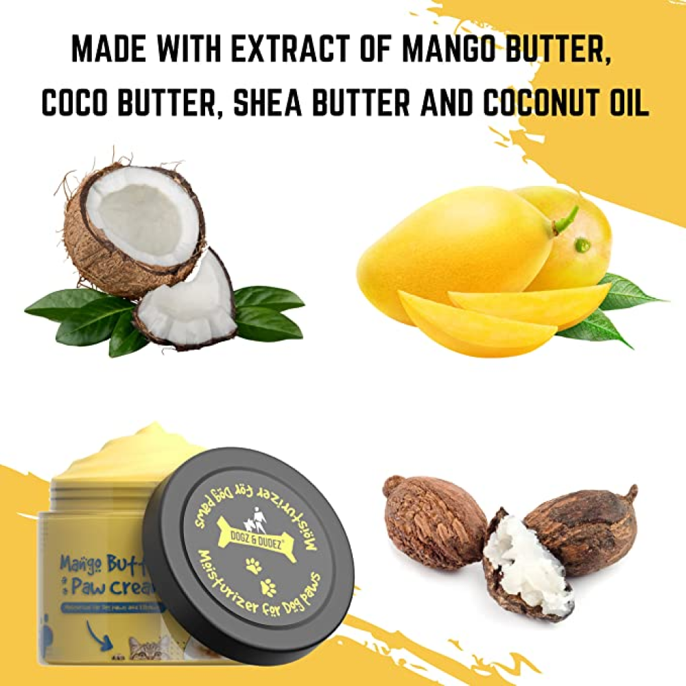 DOGZ & DUDEZ Mango Butter Paw Cream for Pets